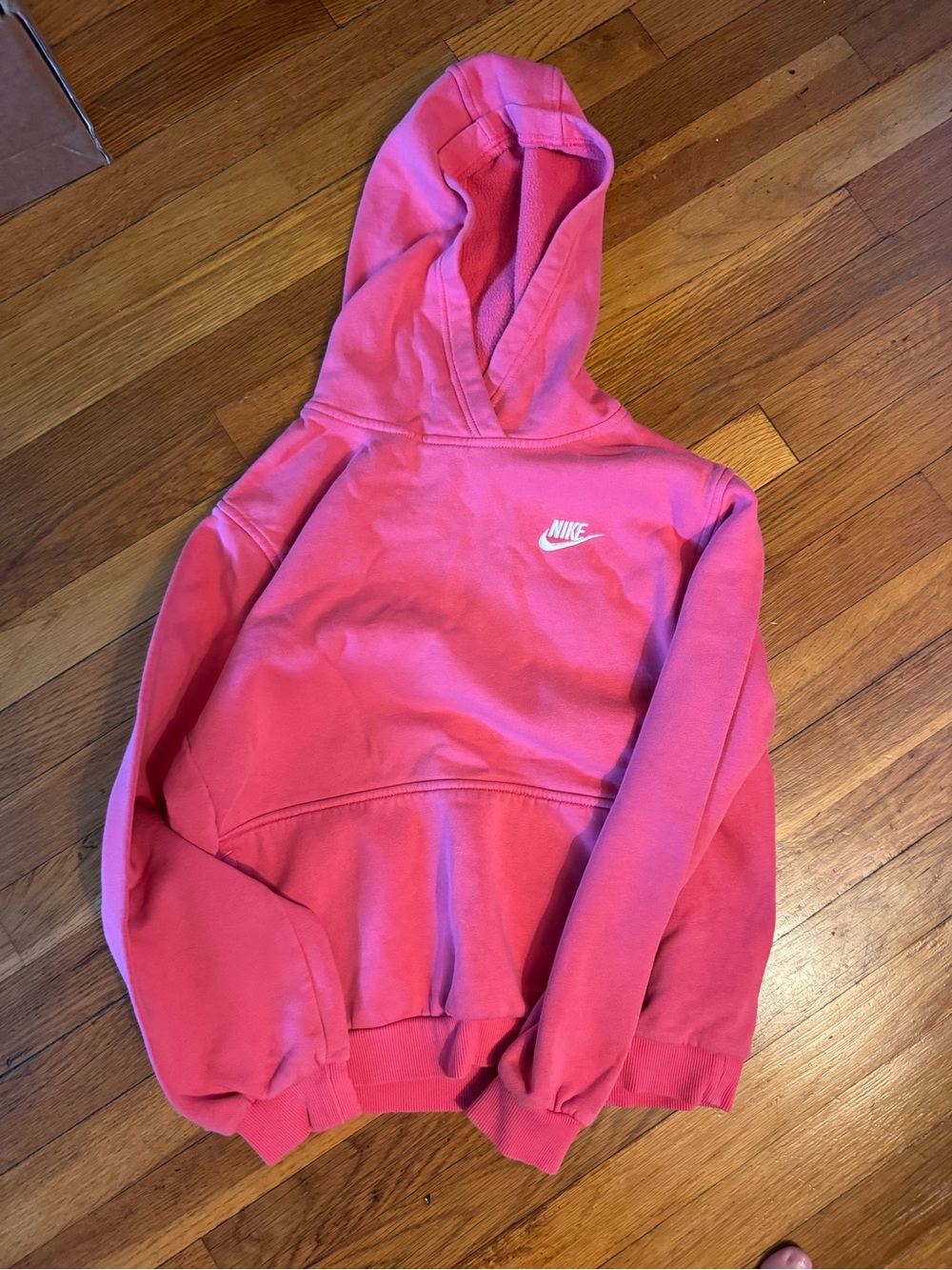 Nike Pink Pullover Hoodie Kids Sweatshirt